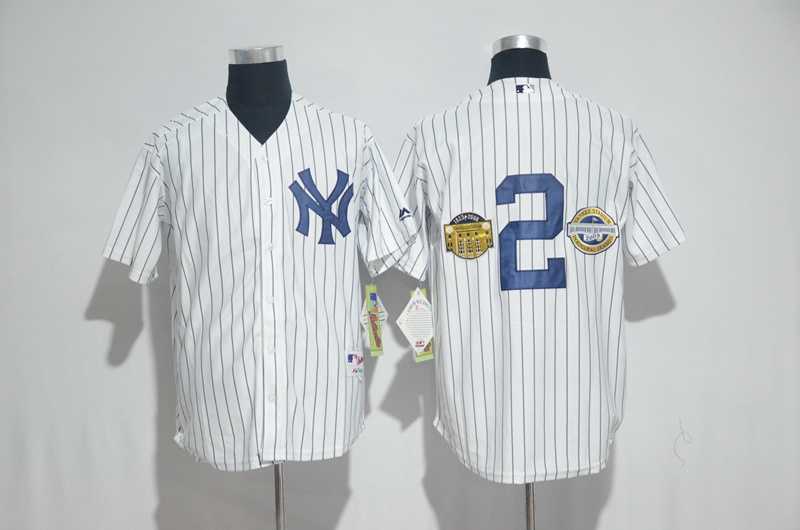 New York Yankees #2 Derek Jeter White Strip With Patch New Cool Base Stitched Jersey,We sell and wholesale New York Yankees #2 Derek Jeter White Strip With Patch New Cool Base Stitched Jersey on line form chian!